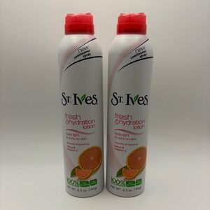 St. Ives Fresh Hydration Lotion Spray Citrus & Vitamin C 6.5oz Lot of 2 (1 full)